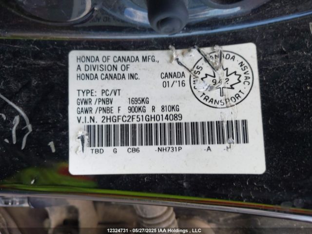 2HGFC2F51GH014089 Honda Civic Lx