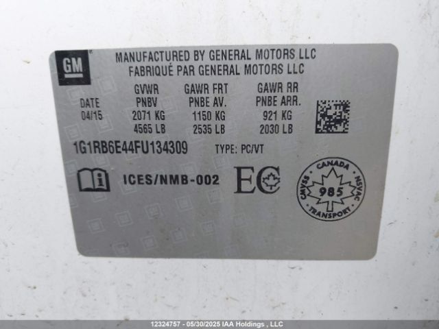 1G1RB6E44FU134309 Chevrolet Volt