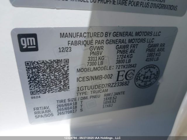 1GTUUDED7RZ233682 GMC l84