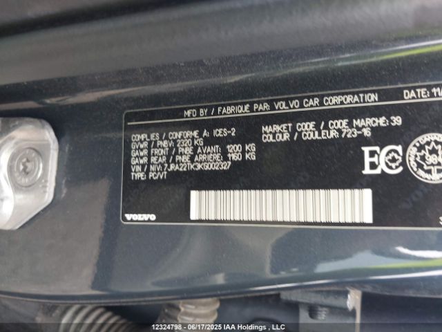 7JRA22TK3KG002327 Volvo b4204ts (hp)