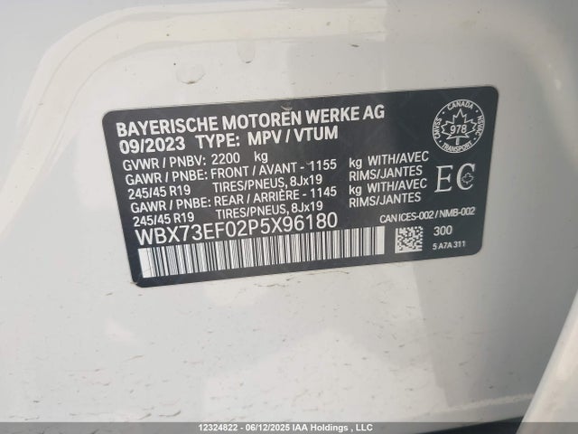 WBX73EF02P5X96180 BMW X1