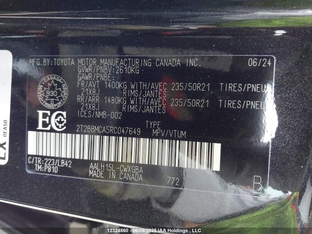 Lexus a25a-fxs, 5nm+4nm 2024 2T2BBMCA5RC047649 Image 9