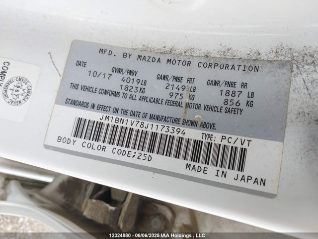 JM1BN1V78J1173394 Mazda pe