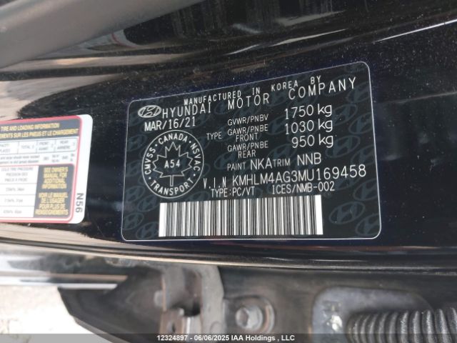 KMHLM4AG3MU169458 Hyundai mpi nu pe