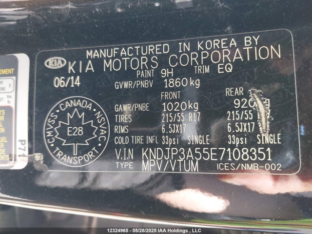 KIA dohc gdi nu 2014 KNDJP3A55E7108351 Image 9
