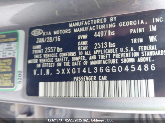 5XXGT4L36GG045486 KIA t-gdi theta ii