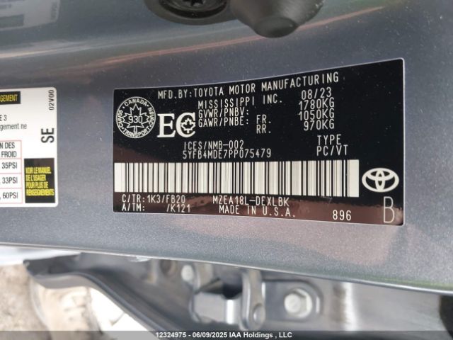 5YFB4MDE7PP075479 Toyota m20a-fks
