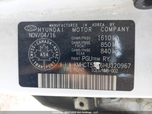 KMHCT5AE6HU320967 Hyundai 2017