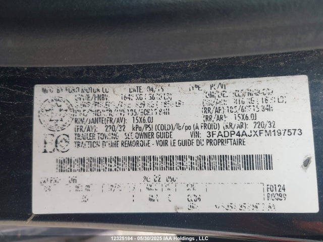 3FADP4AJXFM197573 Ford 2015