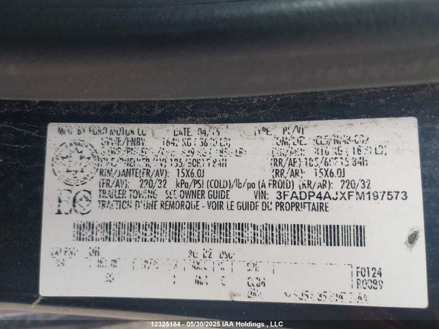 3FADP4AJXFM197573 Ford 2015