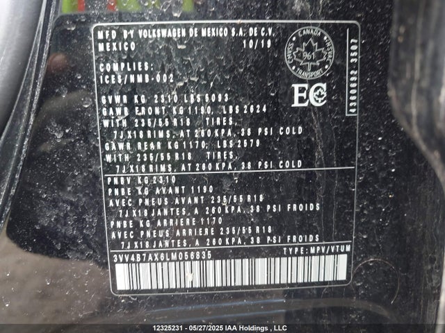 3VV4B7AX6LM056835 Volkswagen Tiguan