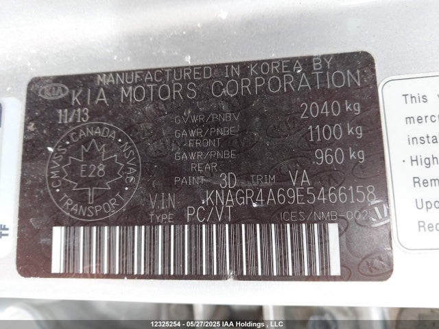 KNAGR4A69E5466158 KIA dohc t-gdi theta ii