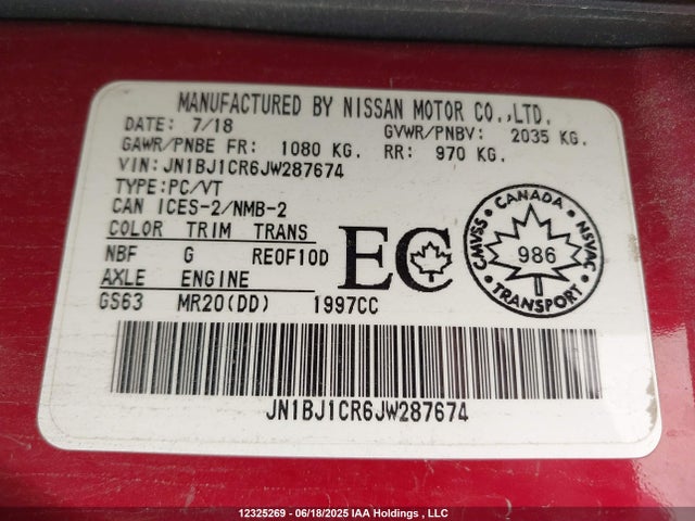 JN1BJ1CR6JW287674 Nissan 2018