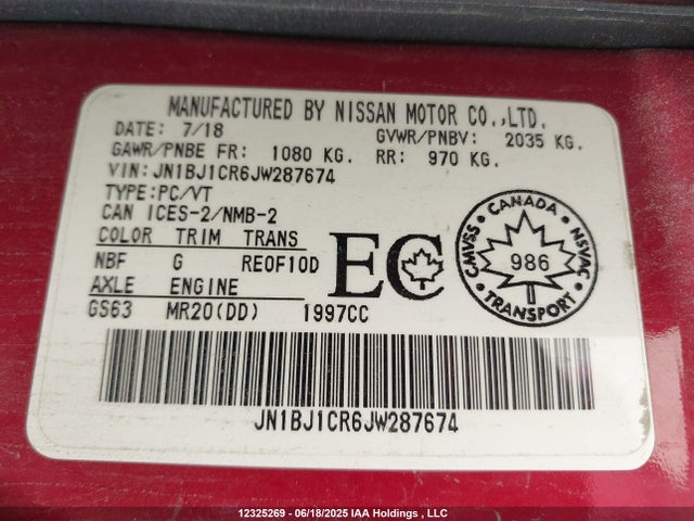 JN1BJ1CR6JW287674 Nissan 2018