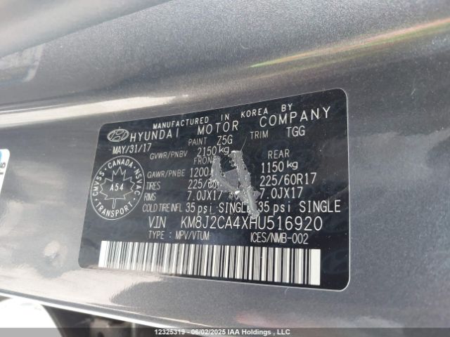 KM8J2CA4XHU516920 Hyundai gdi nu