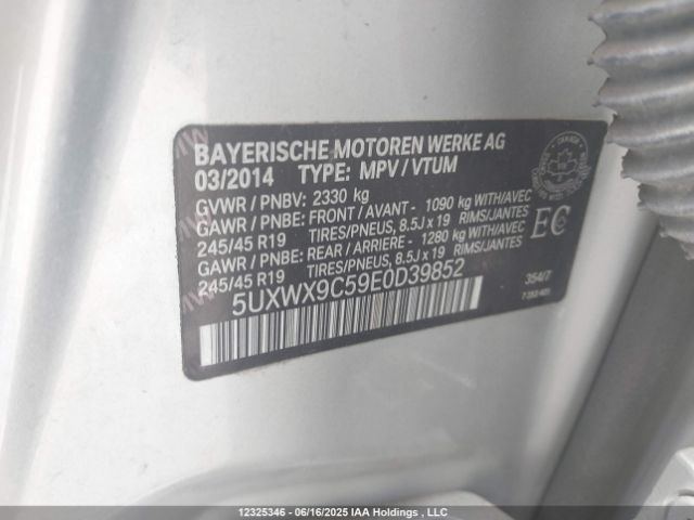 5UXWX9C59E0D39852 BMW 2014