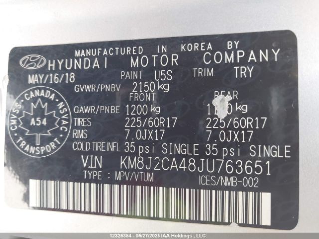 KM8J2CA48JU763651 Hyundai gdi nu