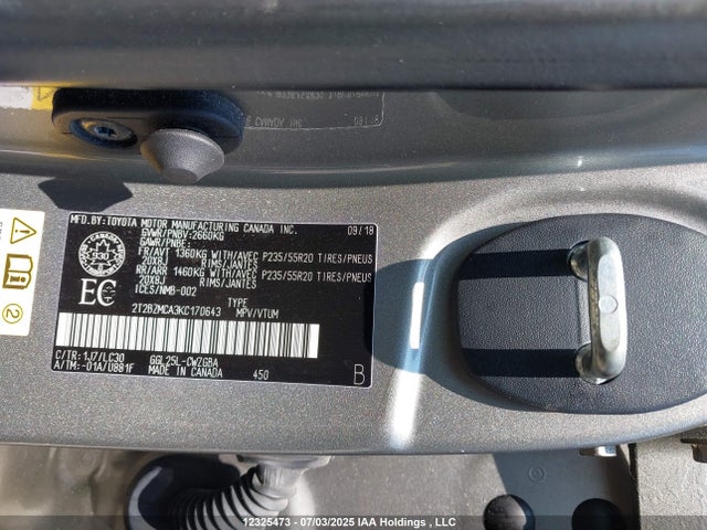 2T2BZMCA3KC170643 Lexus 2gr-fks