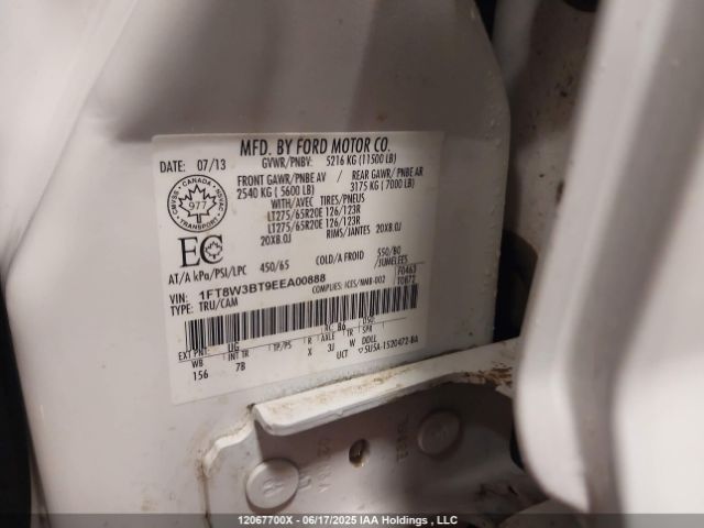 1FT8W3BT9EEA00888 Ford 2014