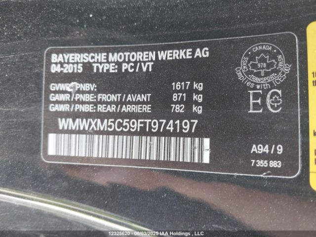 WMWXM5C59FT974197 Mini 2015