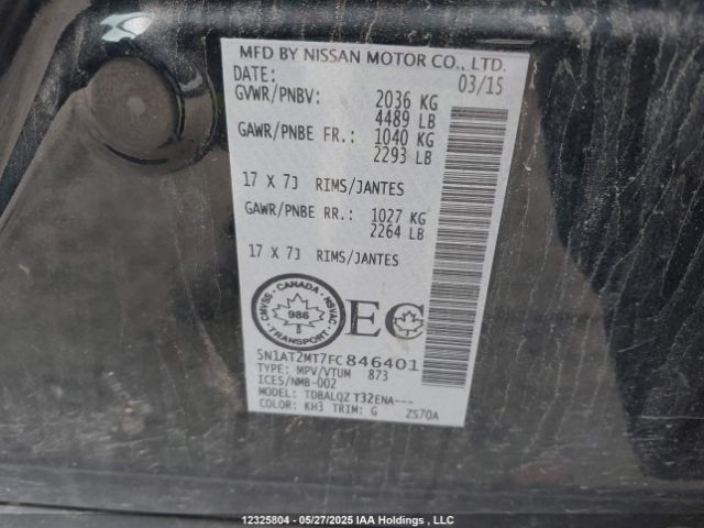 5N1AT2MT7FC846401 Nissan Rogue