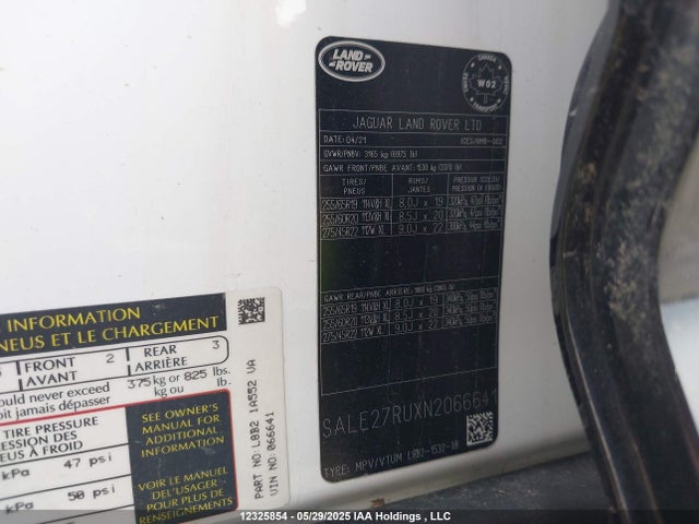 SALE27RUXN2066641 Land Rover aj120