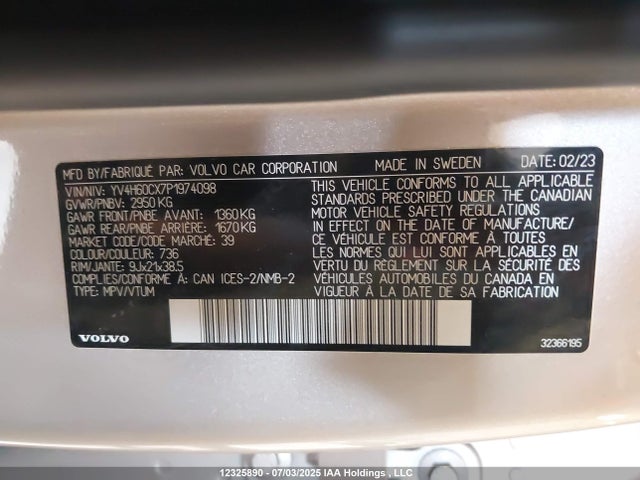 YV4H60CX7P1974098 Volvo b4204tsh (hp)