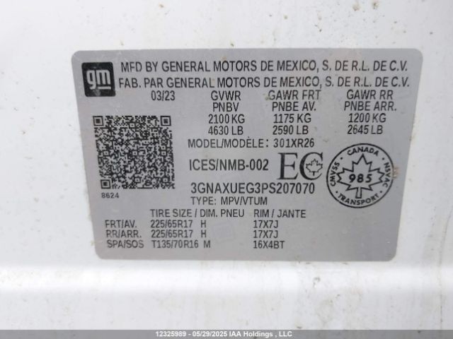3GNAXUEG3PS207070 Chevrolet lsd