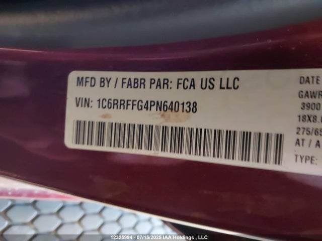 1C6RRFFG4PN640138 Dodge 2023