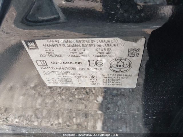 2GKFLXEK3F6212206 GMC lea - flex fuel (gas/alc), aluminum, ho,