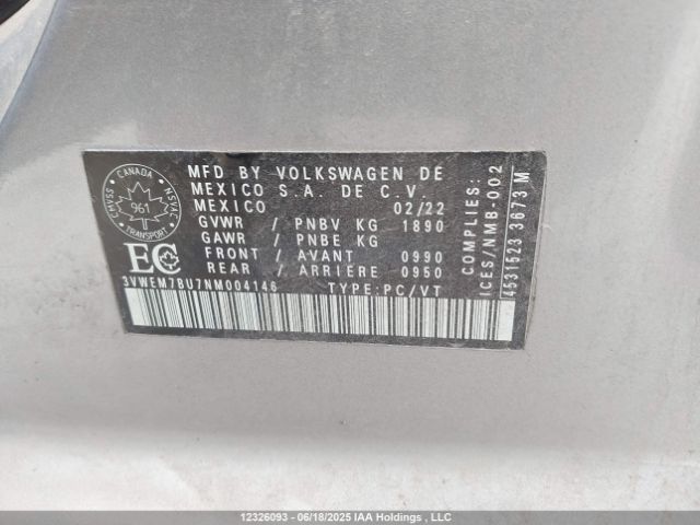 3VWEM7BU7NM004146 Volkswagen 1.5 tsi