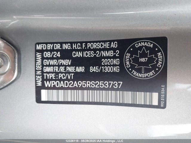 Porsche 911 2024 WP0AD2A95RS253737 Image 9