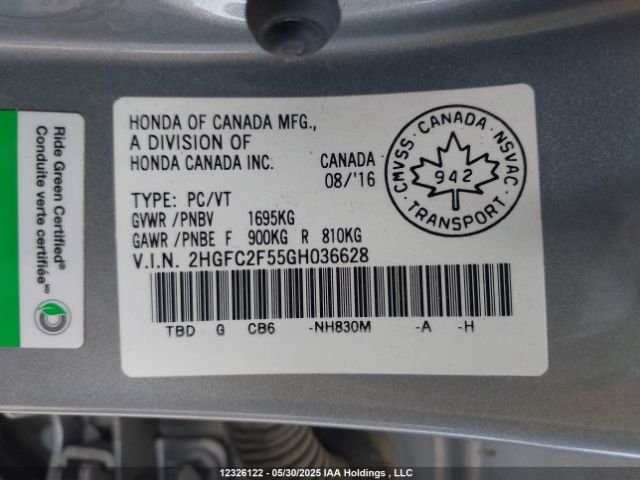 2HGFC2F55GH036628 Honda k20c2