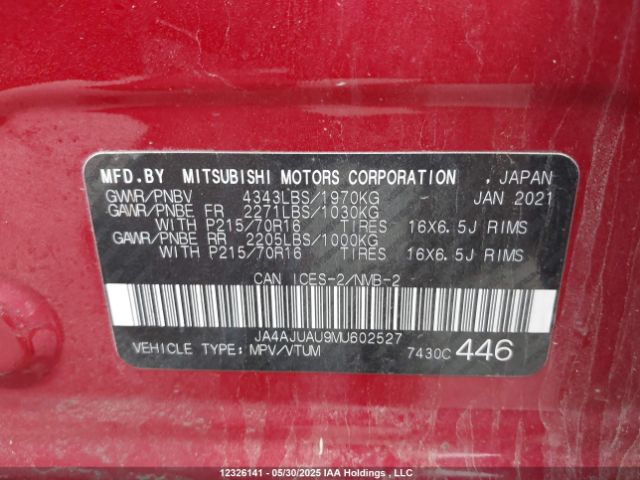 JA4AJUAU9MU602527 Mitsubishi mivec