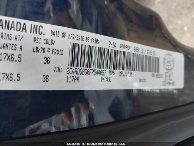 2C4RDGBG0FR544057 Dodge Grand Caravan