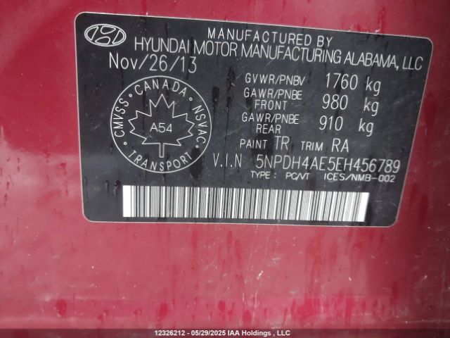 5NPDH4AE5EH456789 Hyundai Elantra