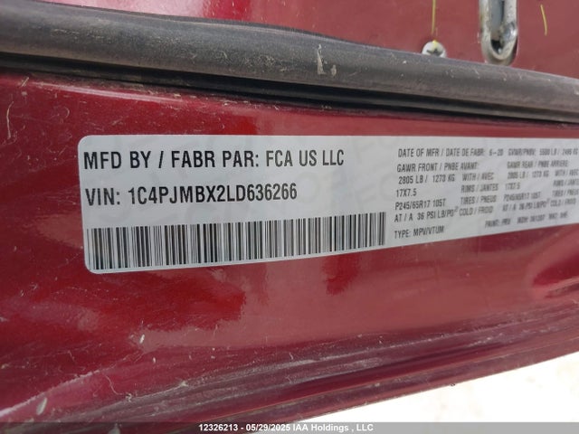 1C4PJMBX2LD636266 Jeep Cherokee