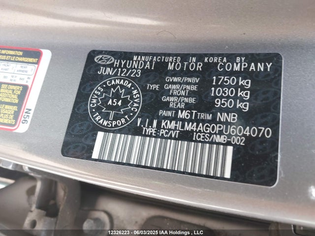 KMHLM4AG0PU604070 Hyundai mpi nu pe