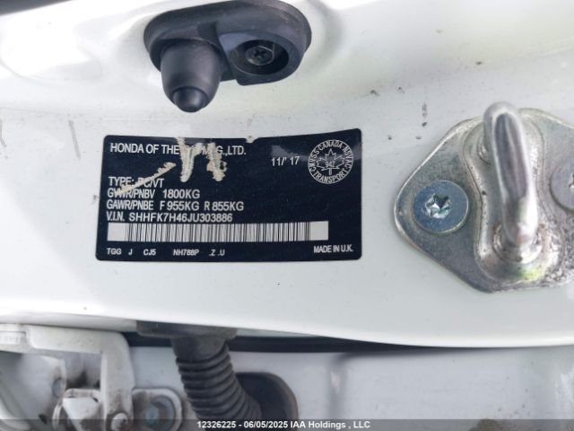 SHHFK7H46JU303886 Honda l15ba