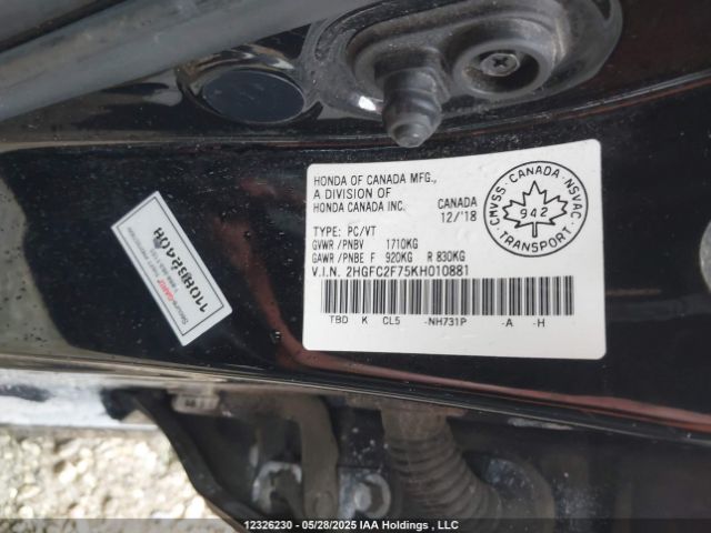 2HGFC2F75KH010881 Honda CIVIC EX