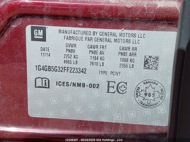 1G4GB5G32FF223342 Buick lfx