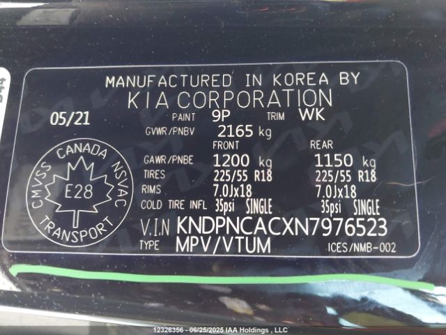 KNDPNCACXN7976523 KIA gdi theta-ii