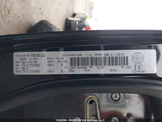 1C6RR7LT5KS748320 RAM 1500 Classic Slt
