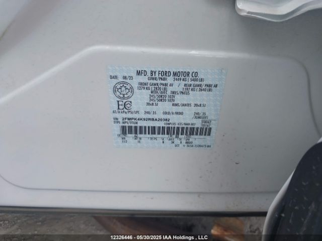2FMPK4K92RBA20382 Ford Edge