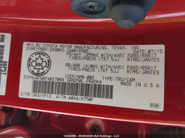 5TFMU4FN6FX037084 Toyota Tacoma V6