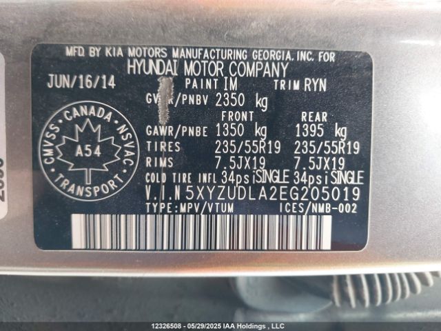 5XYZUDLA2EG205019 Hyundai t-gdi theta