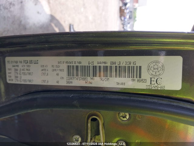 RAM 1500 2015 1C6RR7FT4FS709851 Image 9