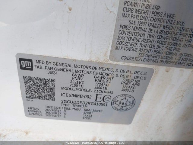 Chevrolet l84 2024 3GCUDDED2RG410591 Image 18
