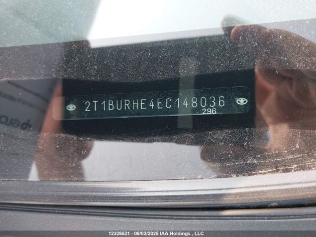 2T1BURHE4EC148036 Toyota 2zr-fe