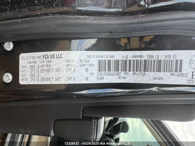 Jeep Cherokee 2016 1C4PJMCB9GW243667 Image 9